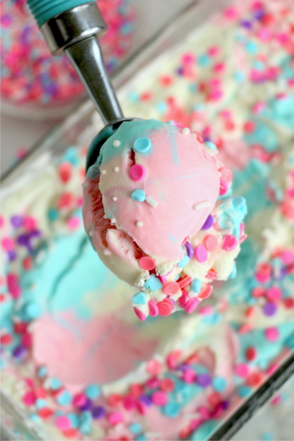 scoop of cotton candy ice cream