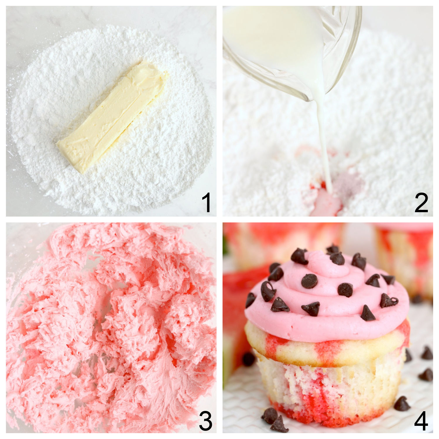 steps for making watermelon frosting