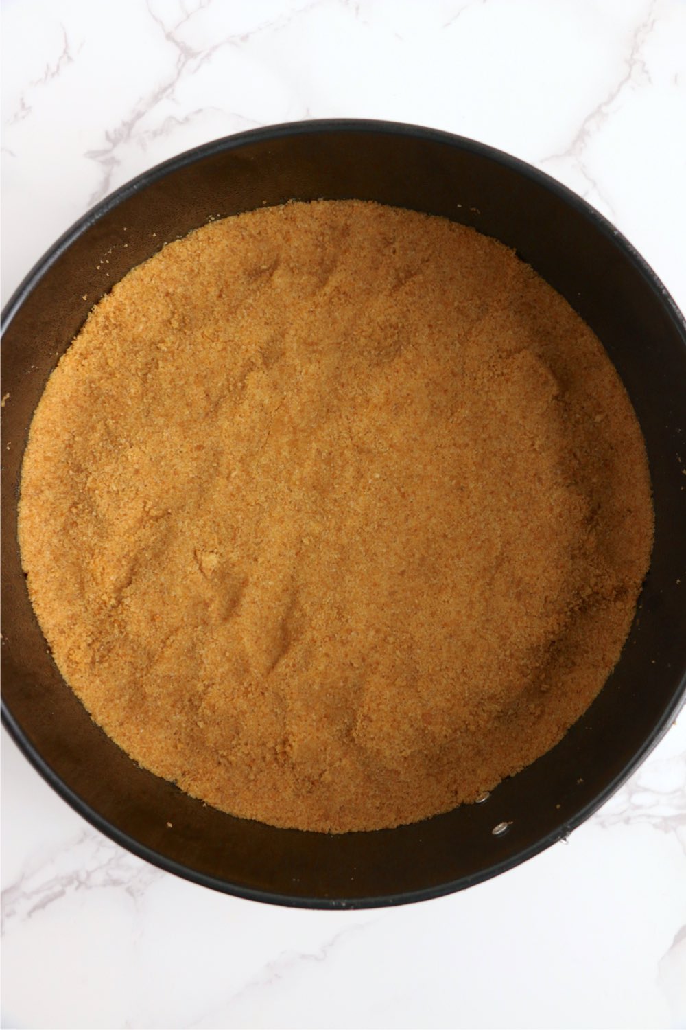 graham cracker crust in springform pan
