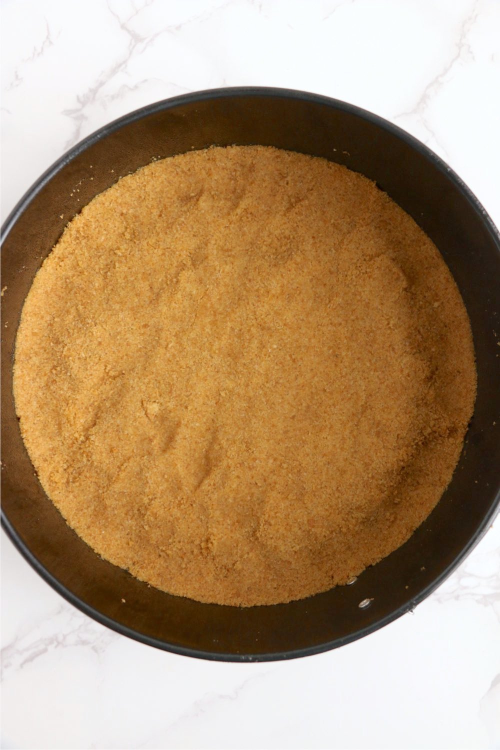 graham cracker crust in springform pan