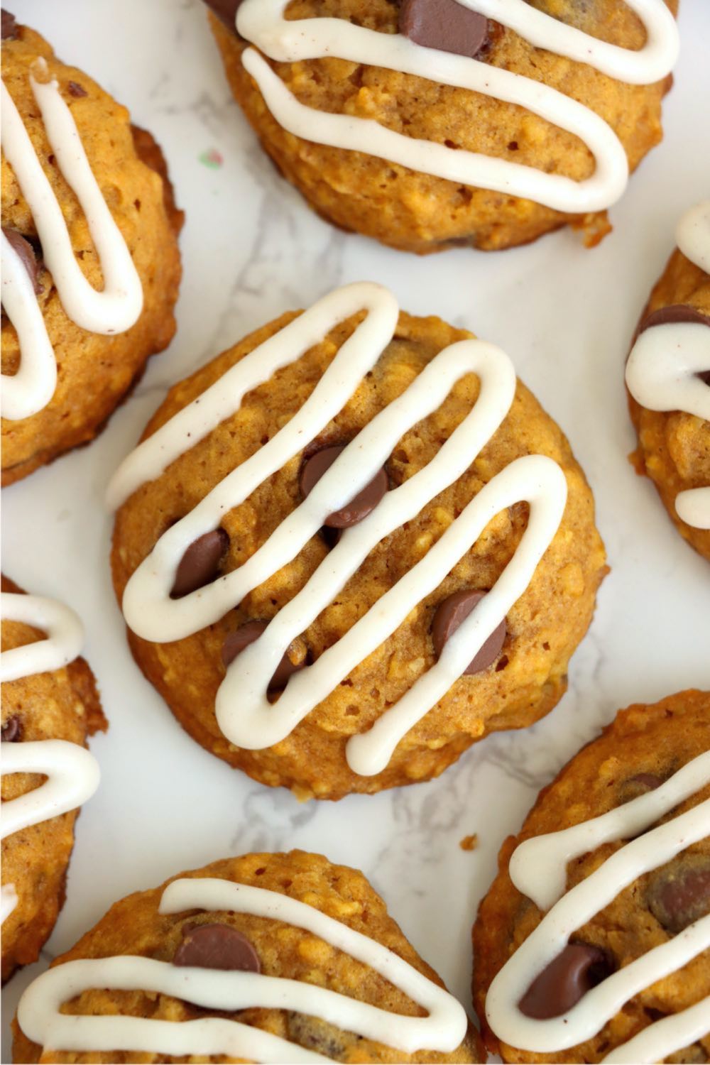 cookies drizzled with vanilla icing 