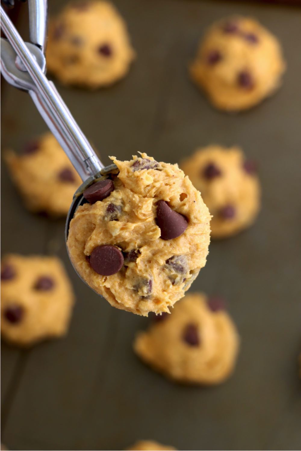 scoop of chocolate chip cookie dough
