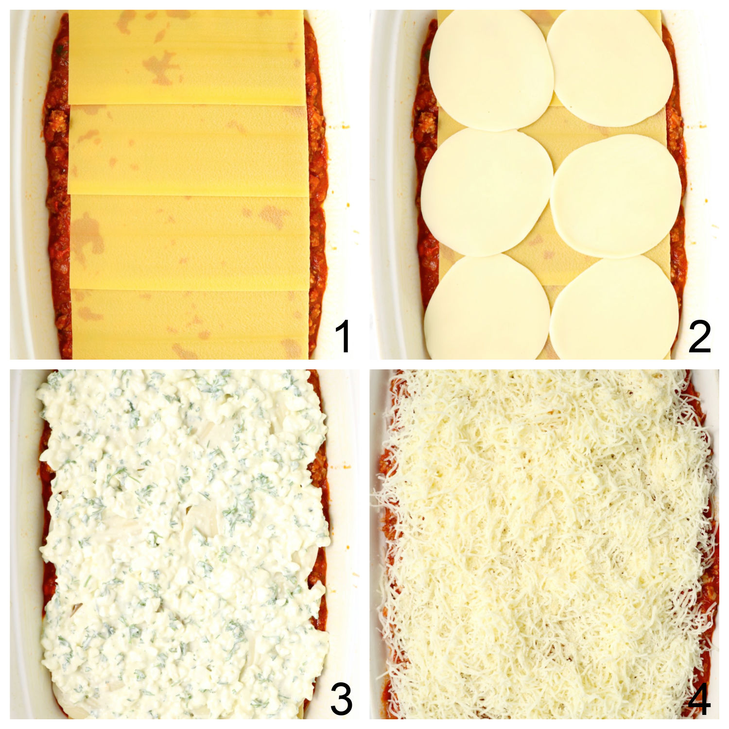 steps for layering lasagna