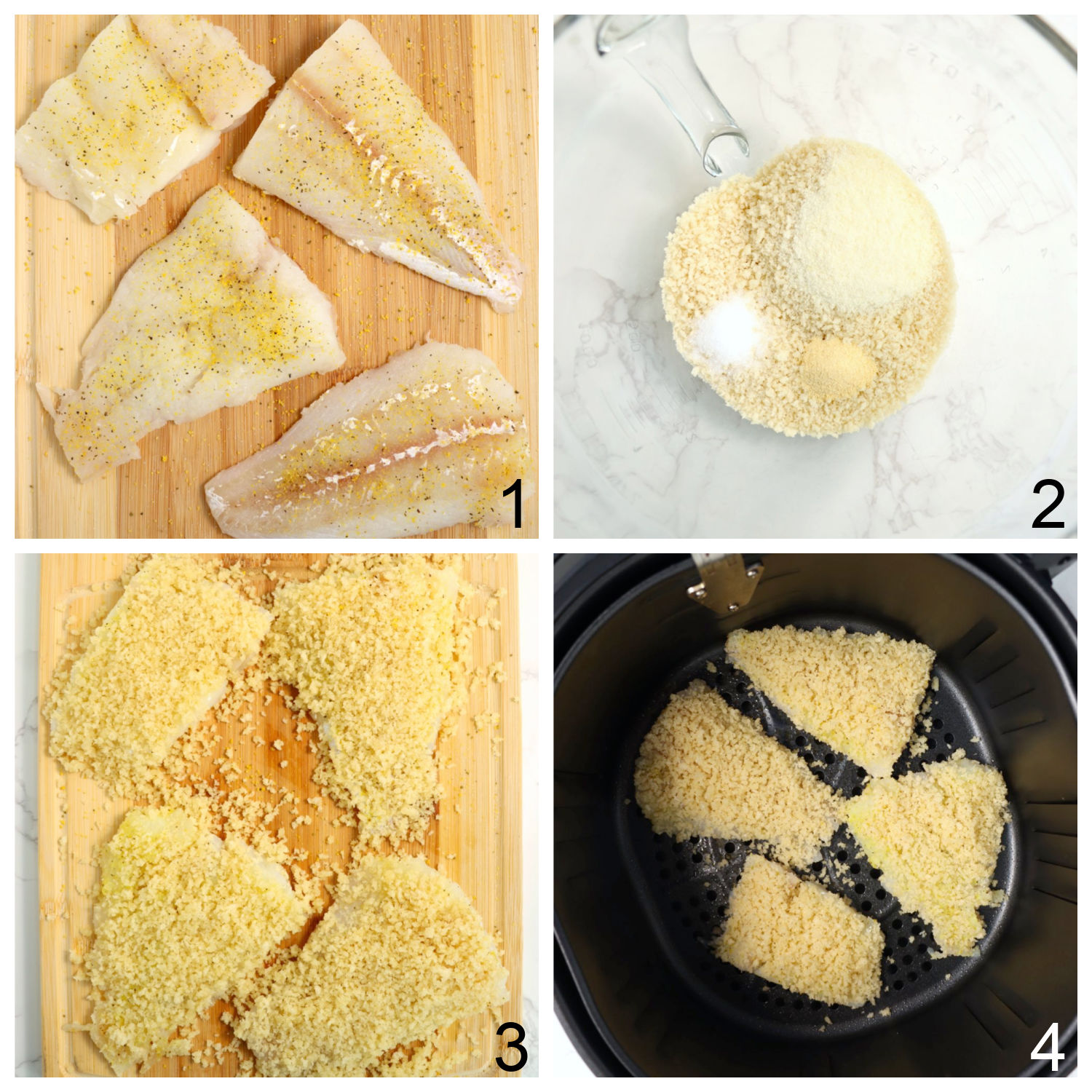 steps for air frying cod