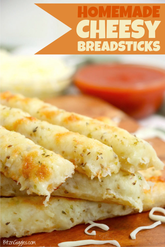 Homemade Cheesy Breadsticks - Bitz & Giggles