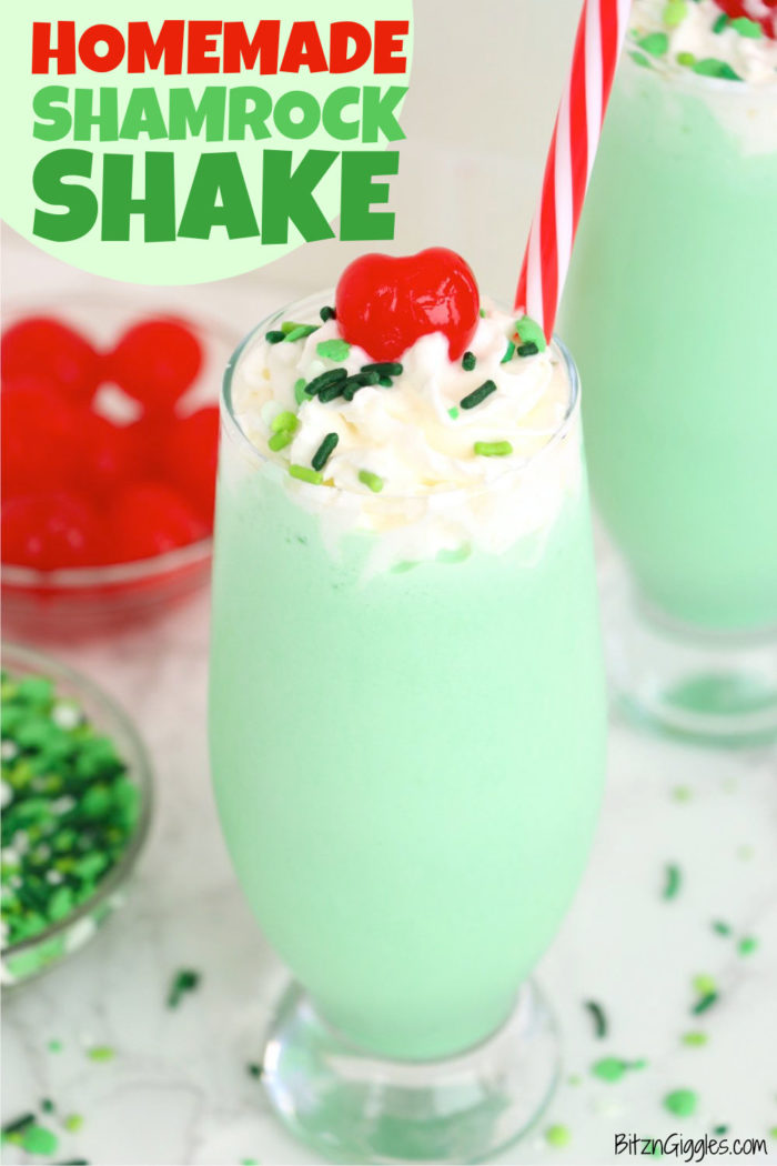 Homemade Shamrock Shake - Bitz & Giggles