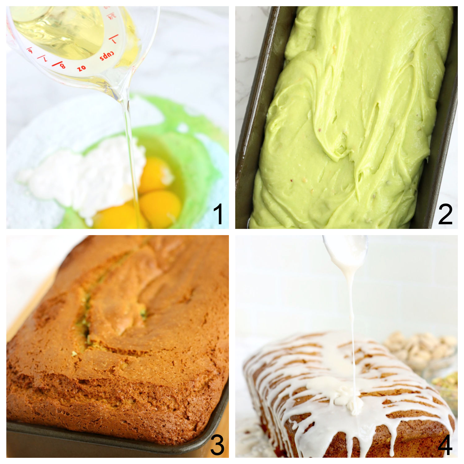 steps for making pistachio bread