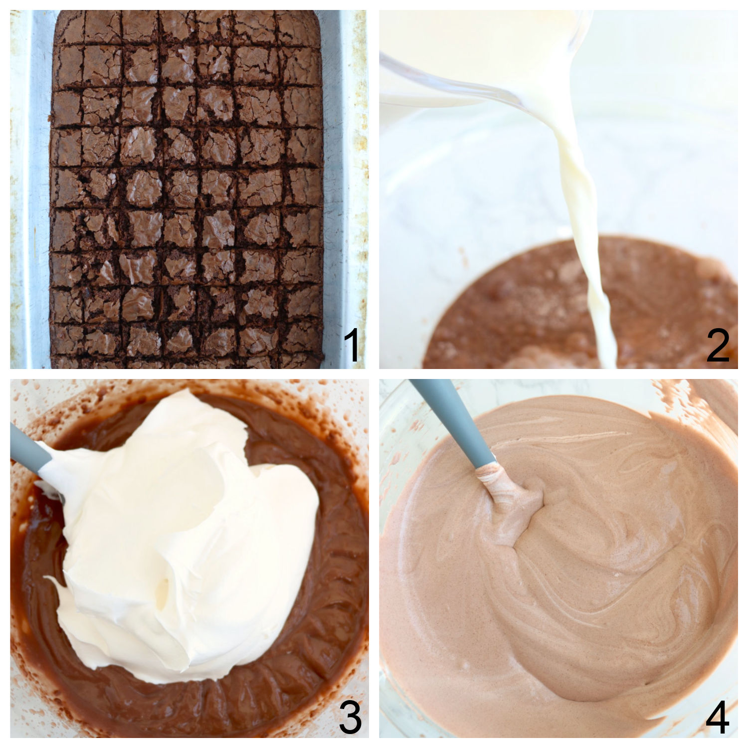 steps for making a brownie trifle