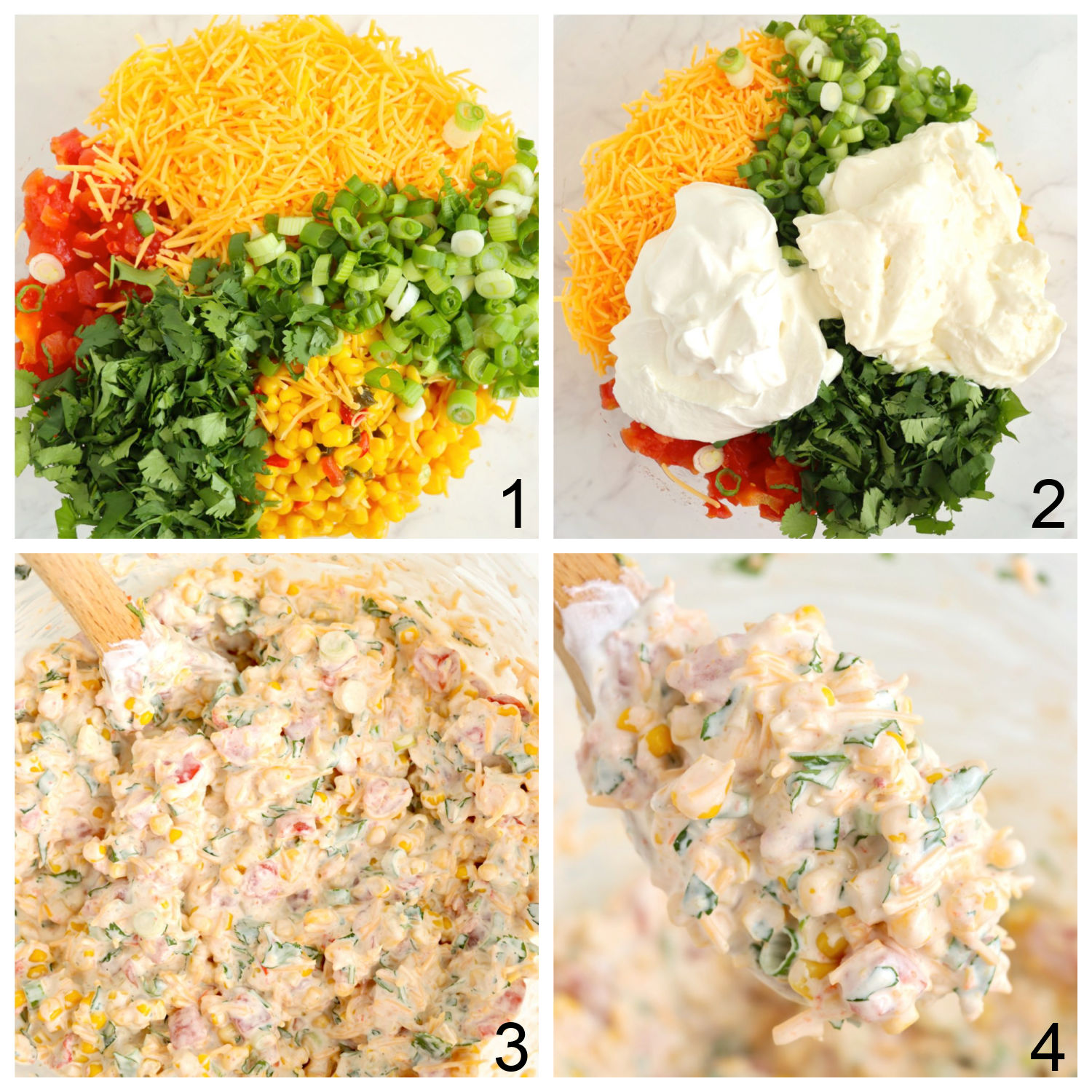 steps for making Mexicorn dip with Rotel