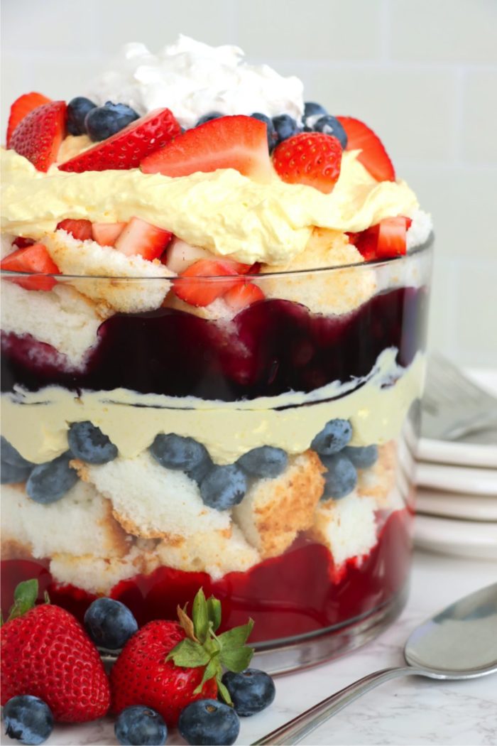 Patriotic Berry Trifle - Bitz & Giggles