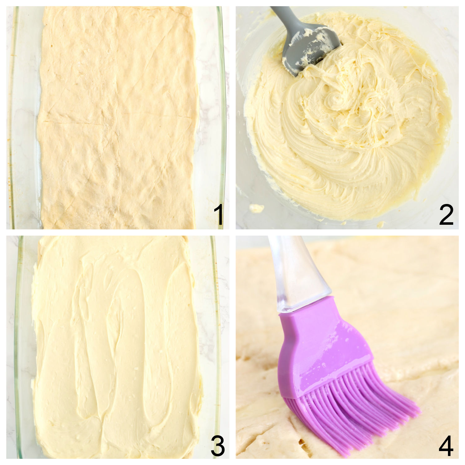 steps for preparing crescent rolls to make a cheese danish