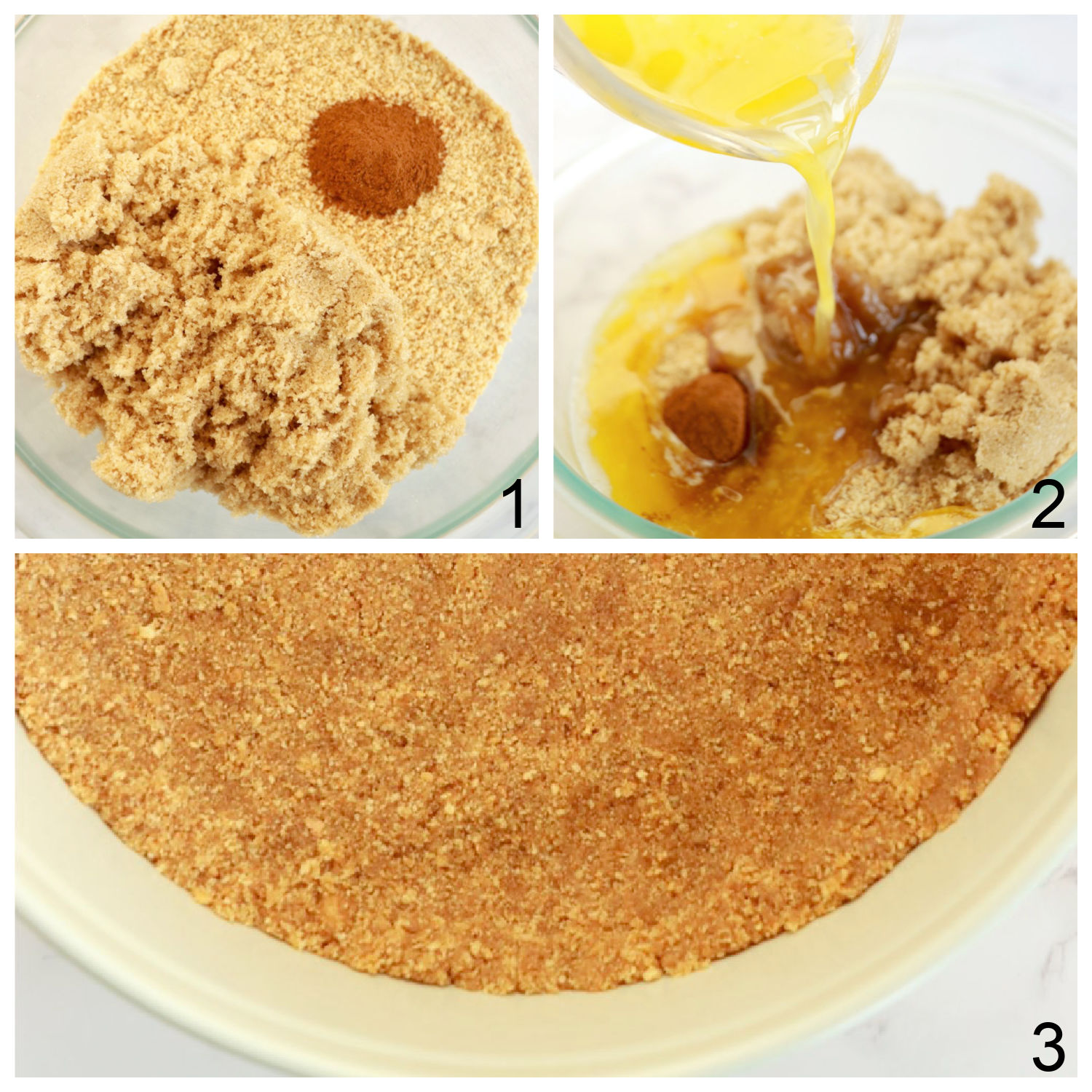 steps for making a no-bake graham cracker crust for a cheesecake