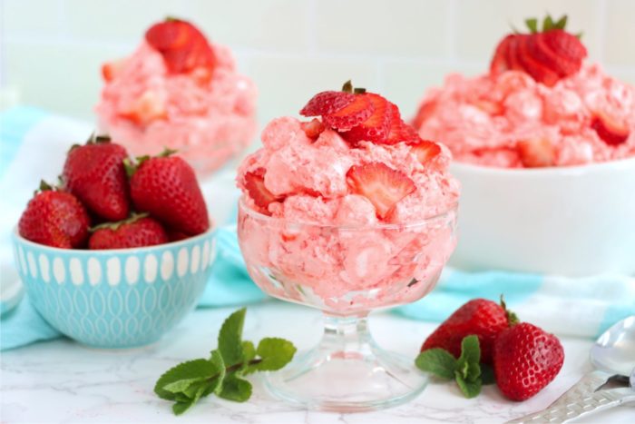 Strawberry Cool Whip Salad - Bitz & Giggles