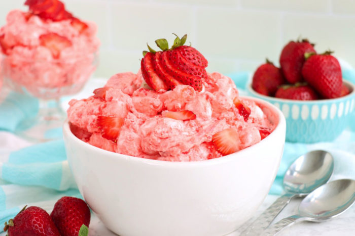 Strawberry Cool Whip Salad - Bitz & Giggles