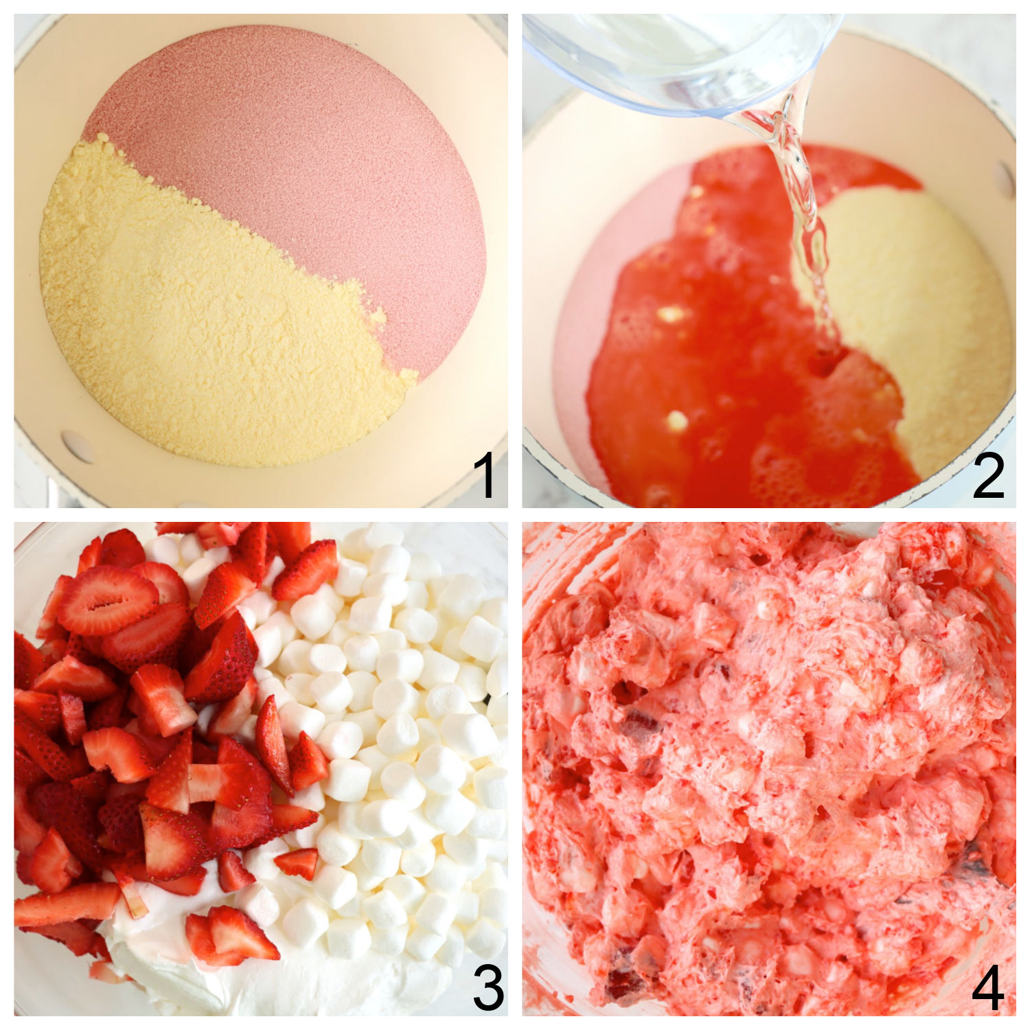 steps for making strawberry salad