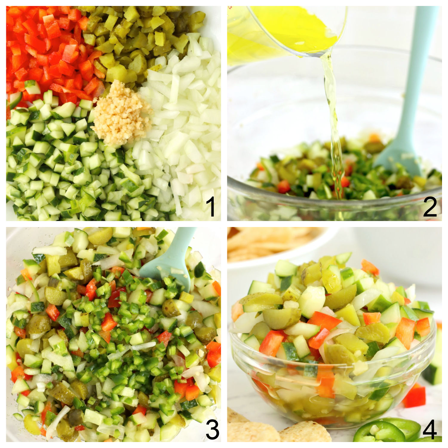 steps for making homemade pickle de gallo