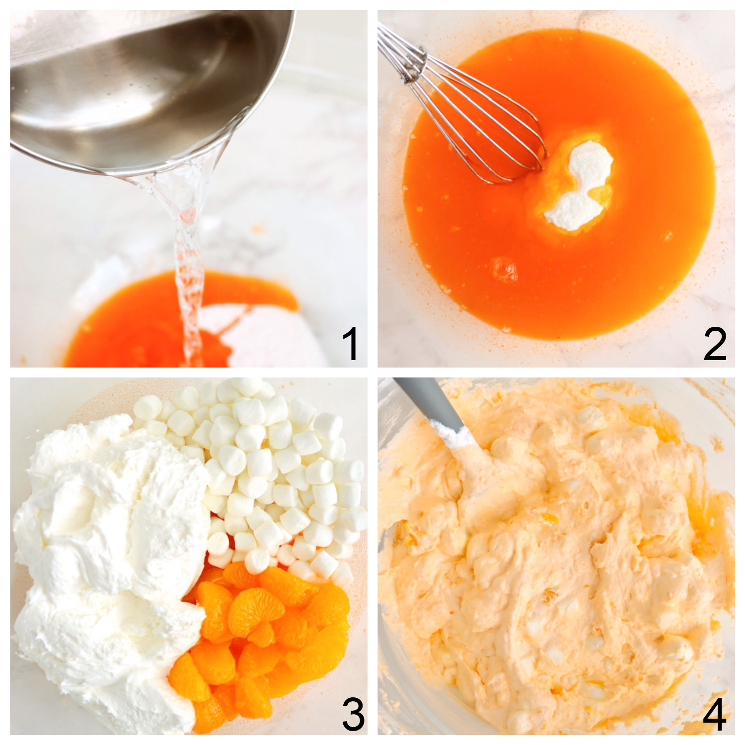 steps for making Orange Creamsicle Salad