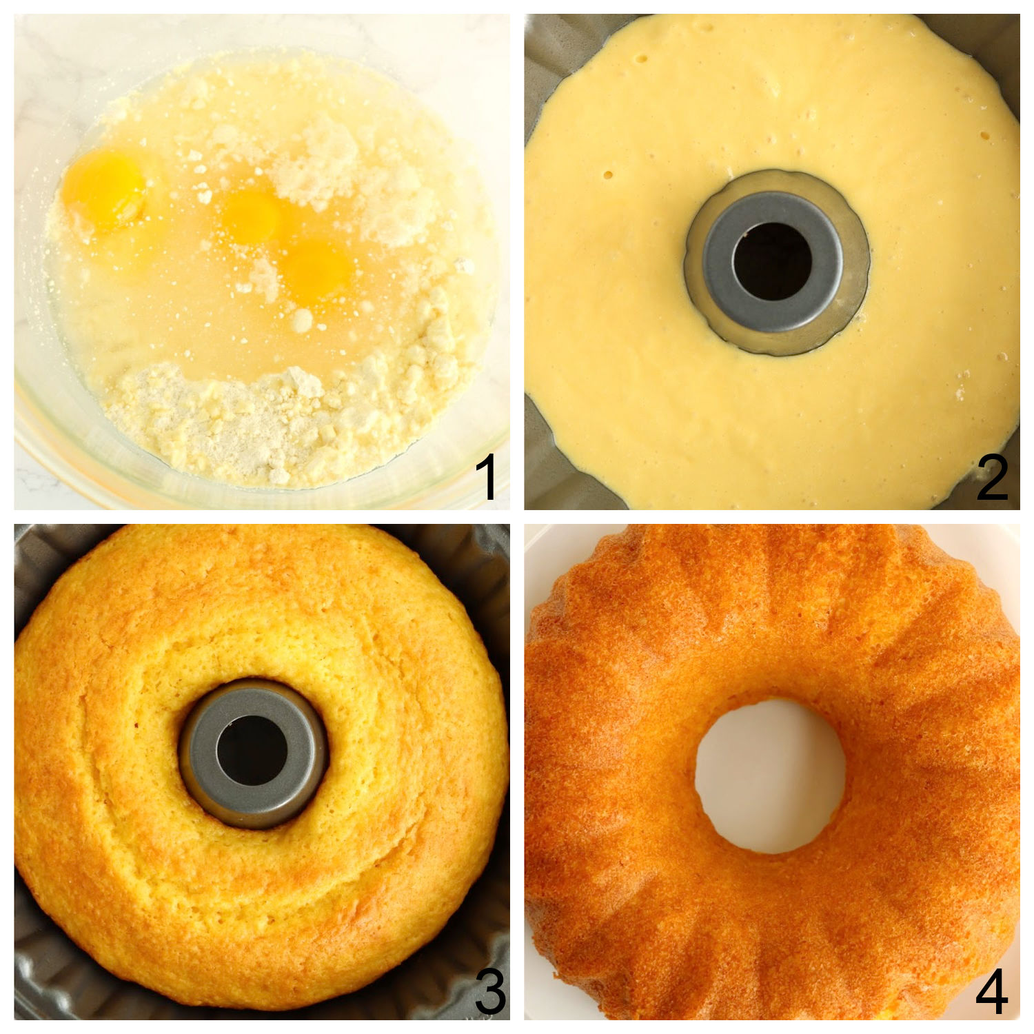 steps for making a bundt cake