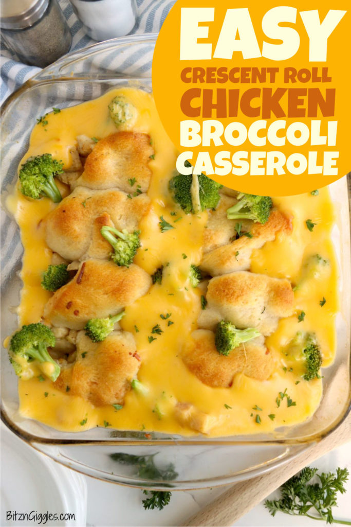 Chicken Broccoli Crescent Roll Casserole - Bitz & Giggles