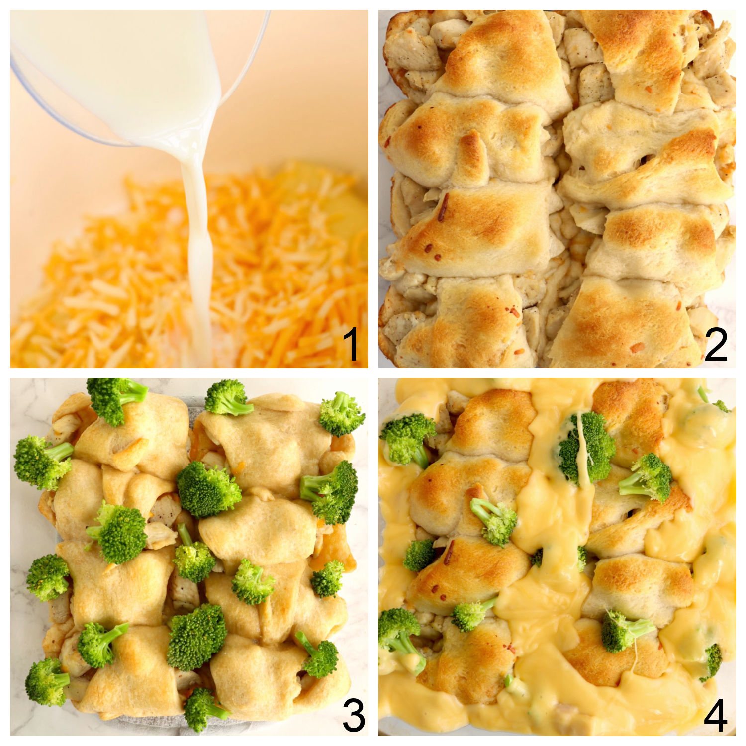 Steps for baking a chicken broccoli casserole