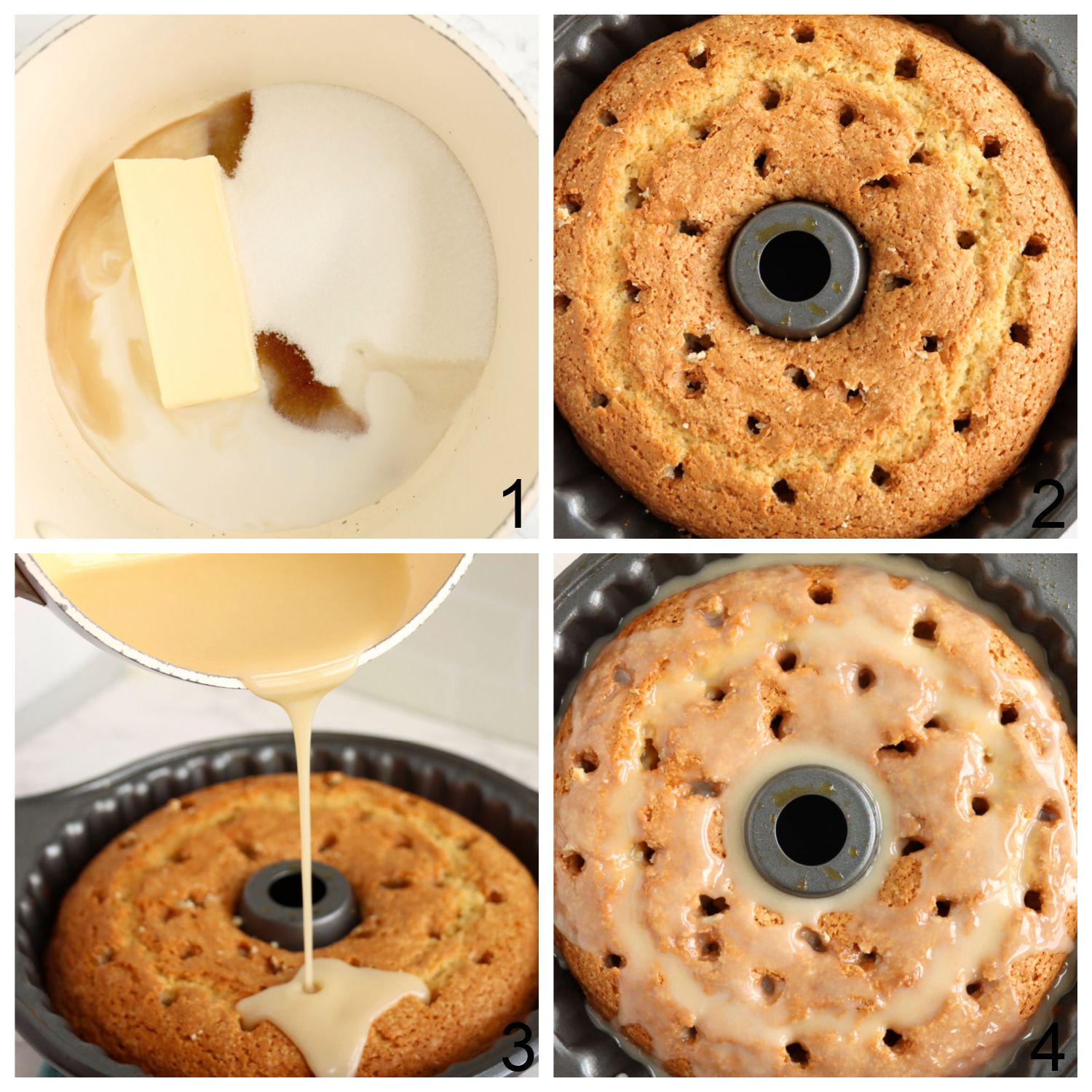 steps for making kentucky butter poke cake