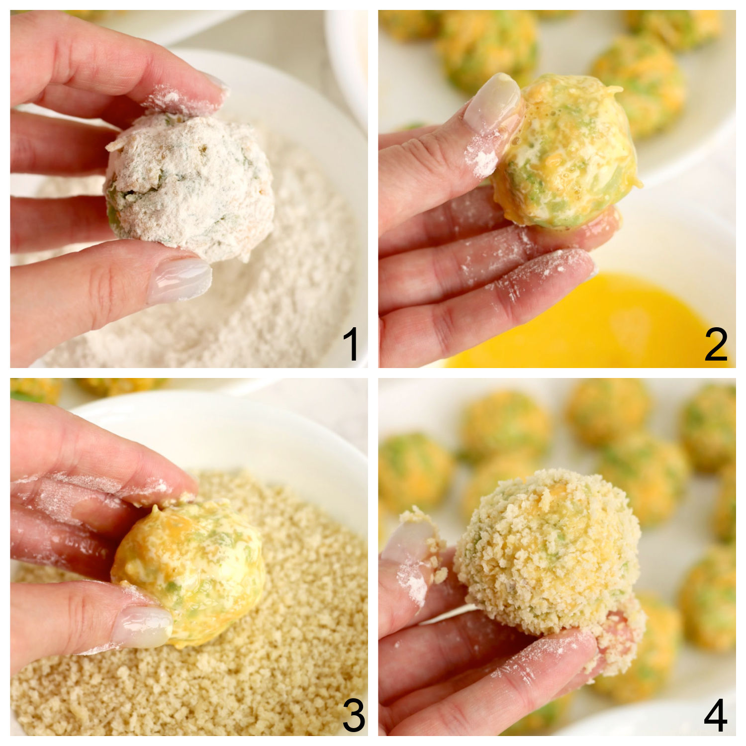 How to dredge air fryer cheese balls