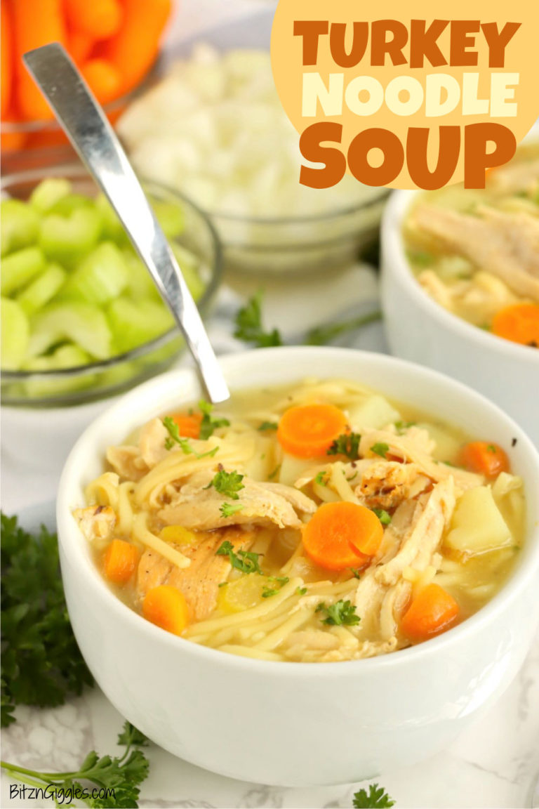 Turkey Noodle Soup Recipe - Bitz & Giggles