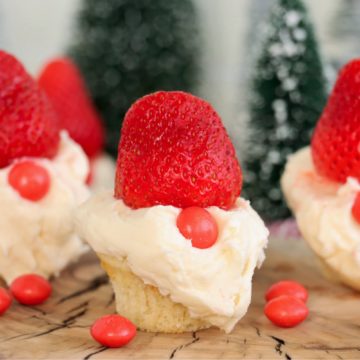 group of little cupcake gnomes with strawberry hats