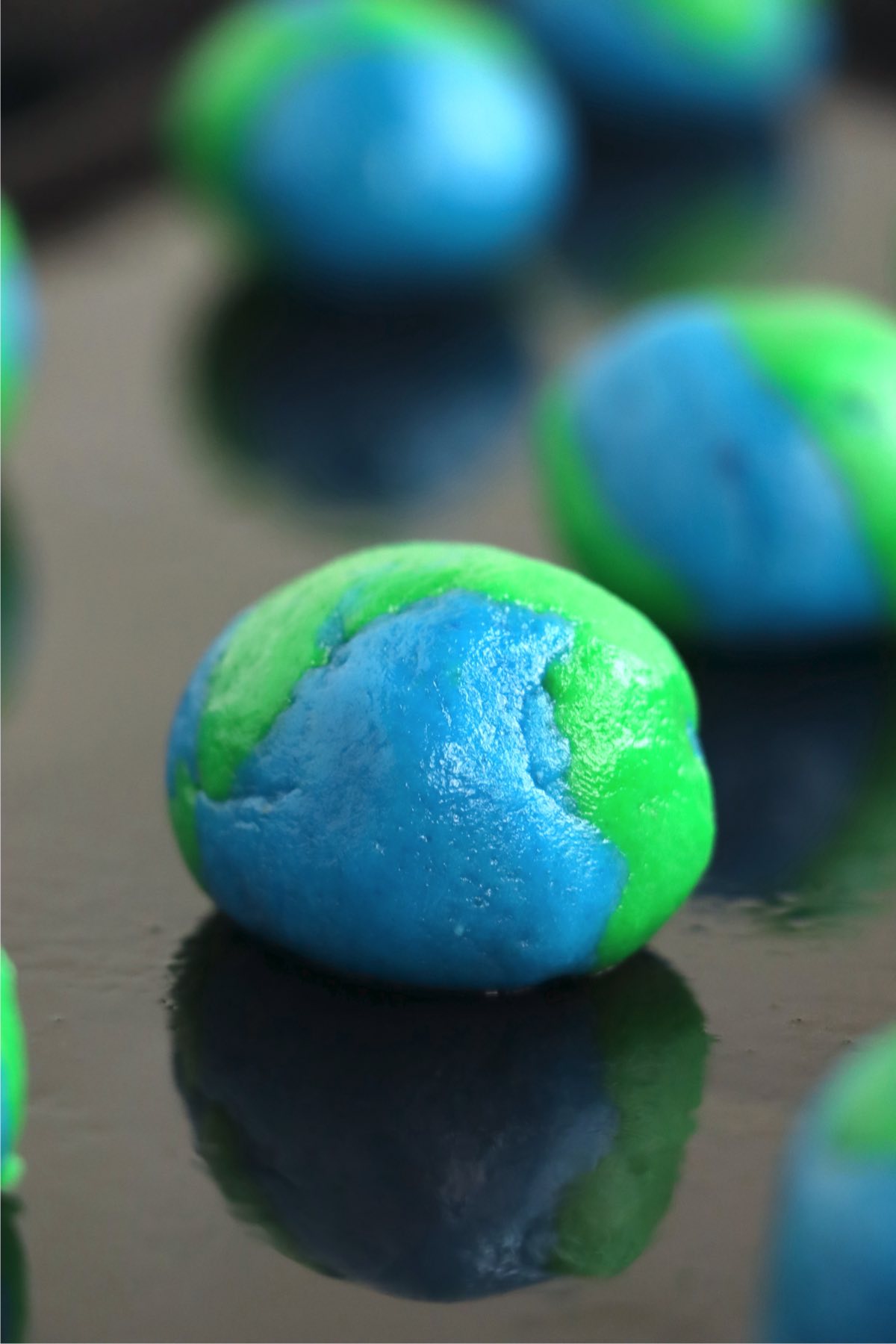 raw ball of cookie dough for earth cookies