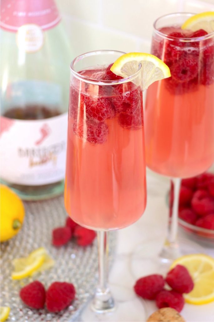 Easy Raspberry Mimosa Recipe - Bitz & Giggles