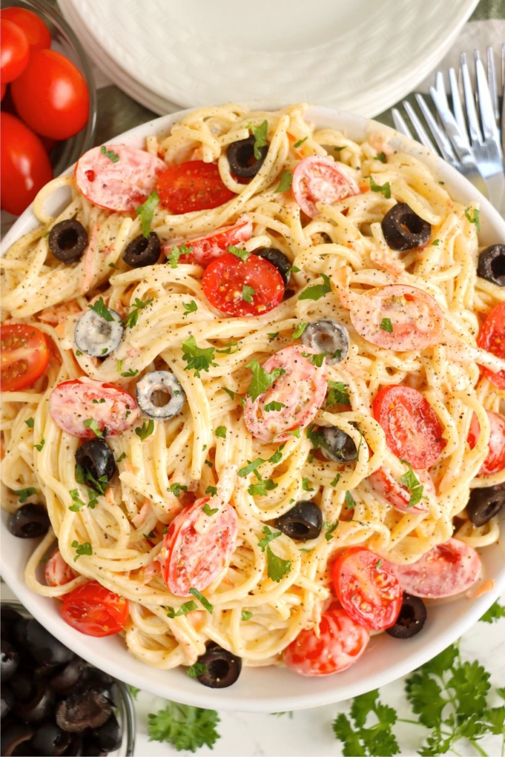 Angel Hair Pasta Salad - Bitz & Giggles