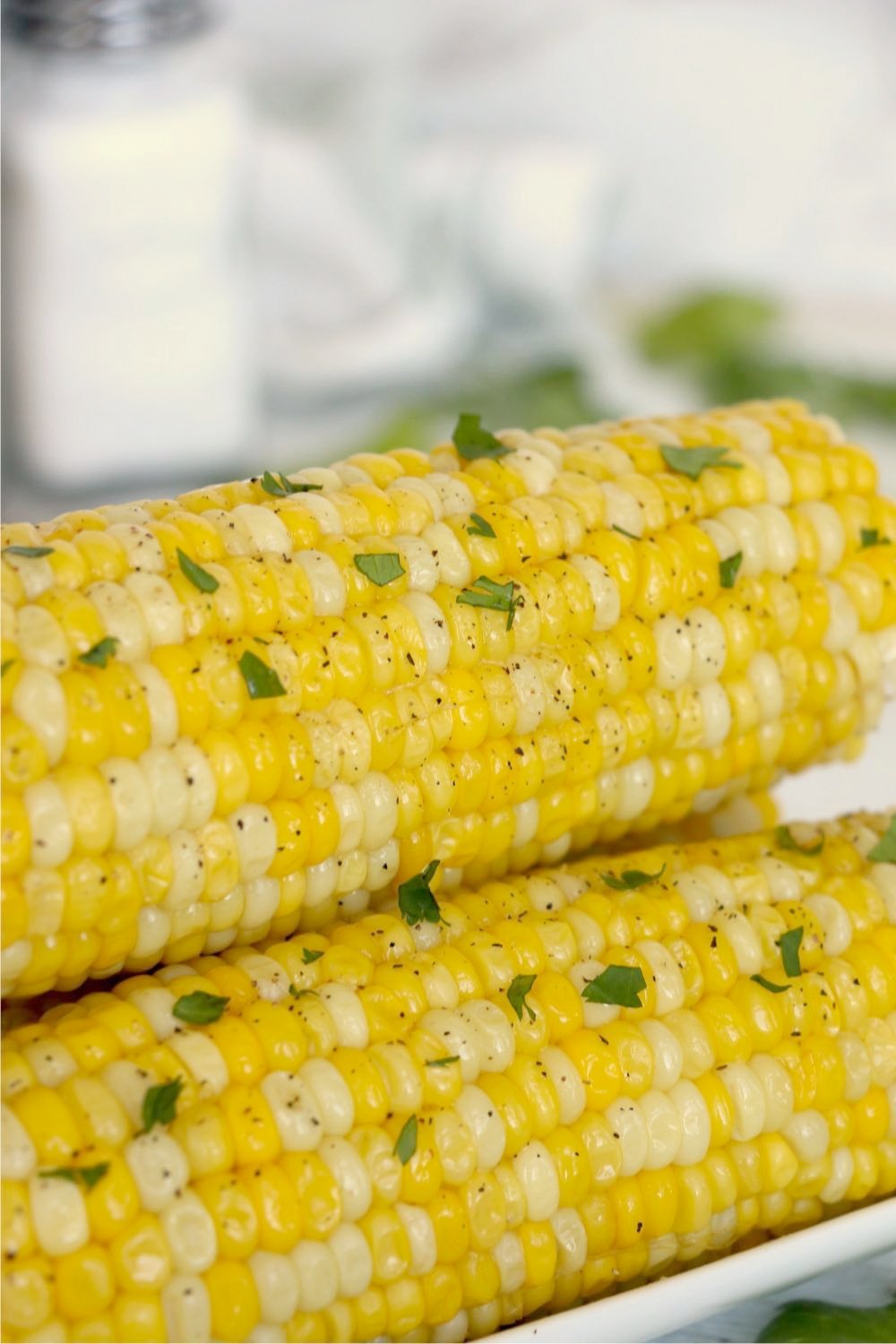 Stack of ninja foodie corn on the cob.